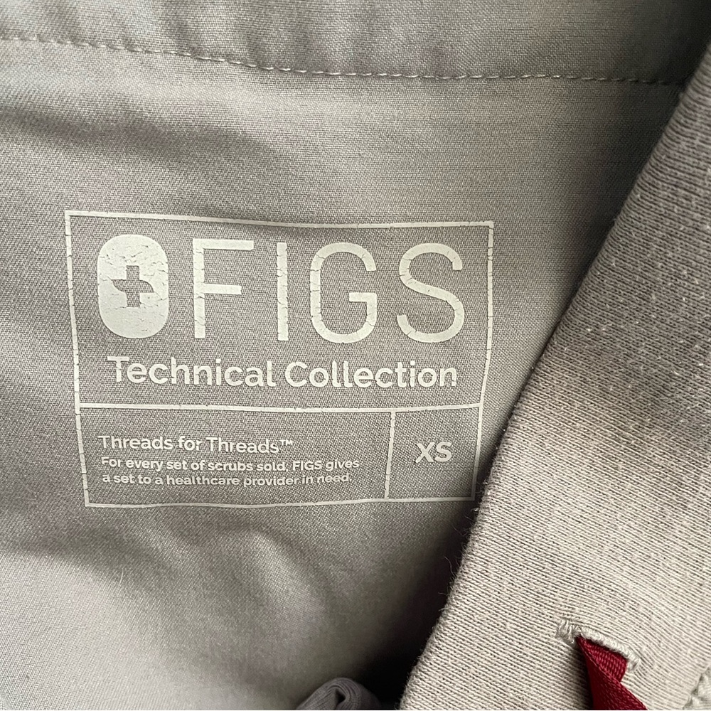 Figs Gray Scrub Set with Red Accents - Picture 9 of 9
